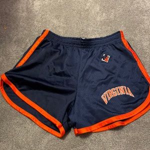 Blue and orange Virginia athletic shorts